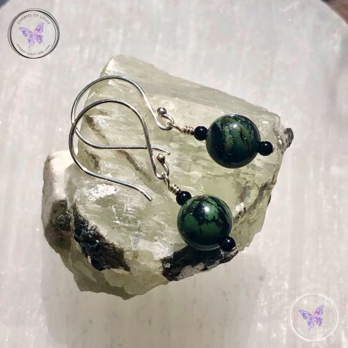 Kambaba Jasper & Onyx Earrings